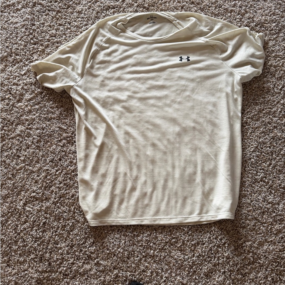 Under Armour Cream Short Sleeve Performance Tee